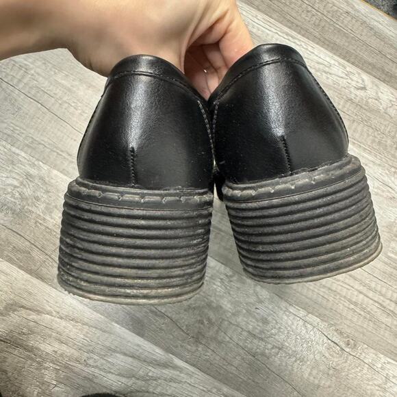 Chucky Lug Sole Vegan Leather Loafers Horsebit Loafers Size 7 1/2 Dark Academia - Picture 6 of 7